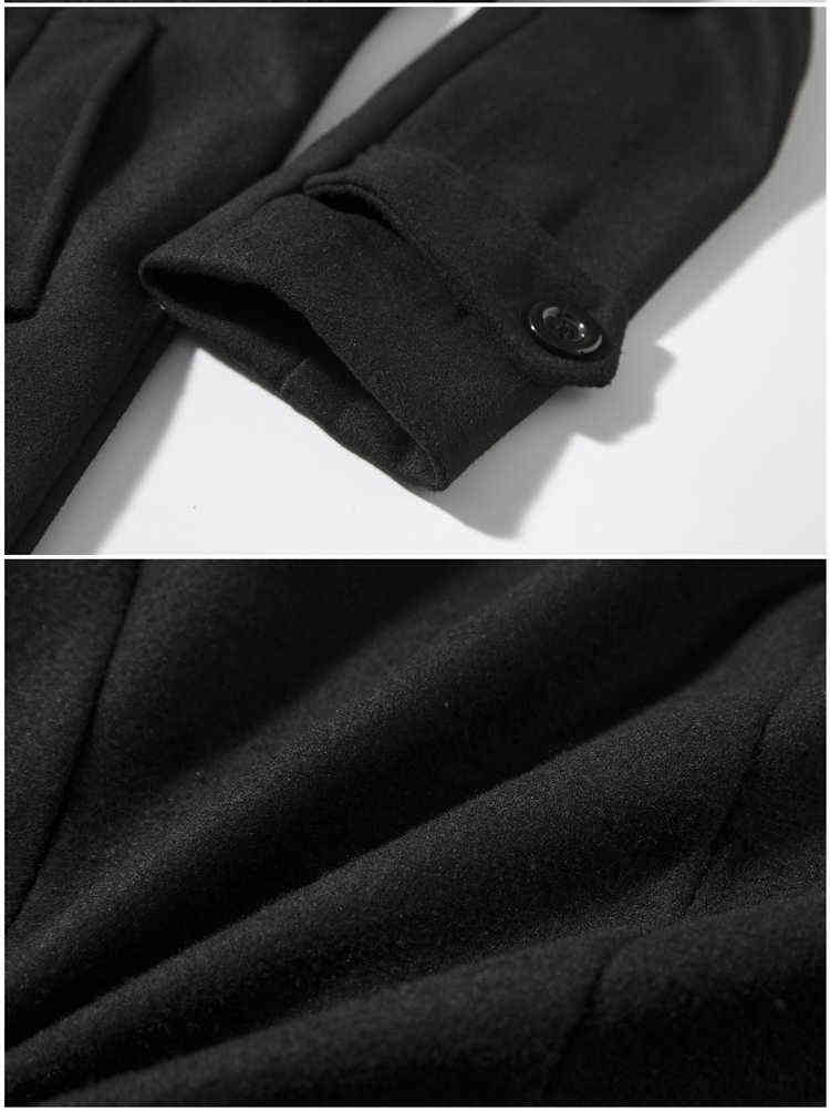 Winter Wool Coat Men Leisure Long Sections Woolen Coats Men's Casual Fashion Jackets/Casual Men Overcoat F82608 211122