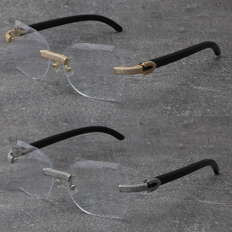 Rimless Luxury Micro-paved Diamond set Frames Original Black Buffalo Horn Eyewear Male and Female 18K Gold Frame Glasses Unisex Man Designer Plank Arms Eyeglasses
Rimless Luxury Micro-paved Diamond set Frames Original Black Buffalo Horn Eyewear Male and Female 18K Gold Frame Glasses Unisex Man Designer Plank Arms Eyeglasses