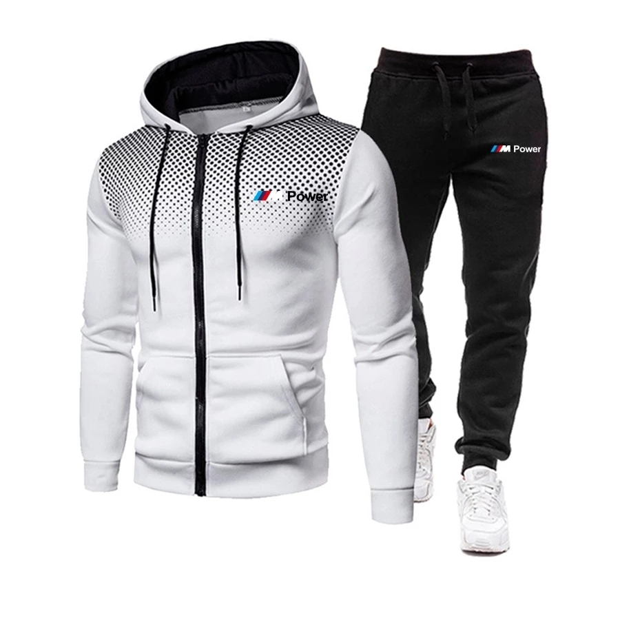 Tracksuit Bmw Football Suit Zipper Hoodie + Pants Two-piece Casual Track and Field Men's Gym Brand Clothing Sports, Gray
Tracksuit Bmw Football Suit Zipper Hoodie + Pants Two-piece Casual Track and Field Men's Gym Brand Clothing Sports, Gray
