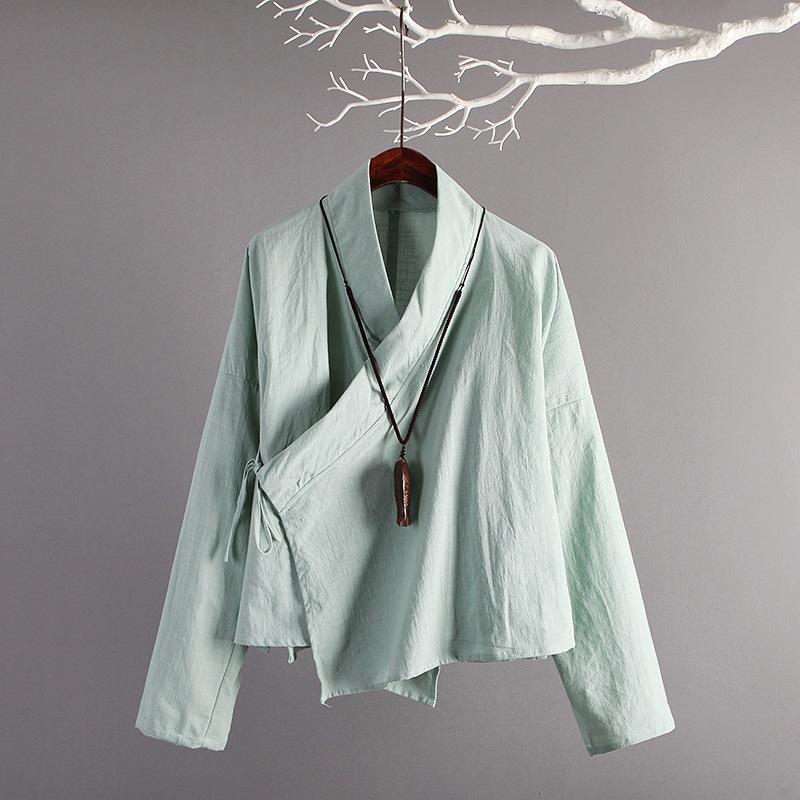 Women's Blouses & Shirts Chinese Style Retro Women Blouse 2021 Autumn Cotton Linen Tops Lace Up Long Sleeve Solid Loose Tea Blusas Female RV, White
Women's Blouses & Shirts Chinese Style Retro Women Blouse 2021 Autumn Cotton Linen Tops Lace Up Long Sleeve Solid Loose Tea Blusas Female RV, White