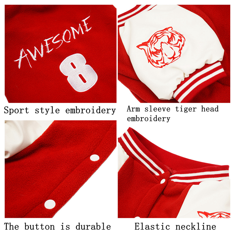 free shipping Dog Apparel Dogs Clothe Autumn and Winter Baseball Sweater Pet Sports Clothing Warm Dogg Outwear Clothes Chihuahua Bulldog S