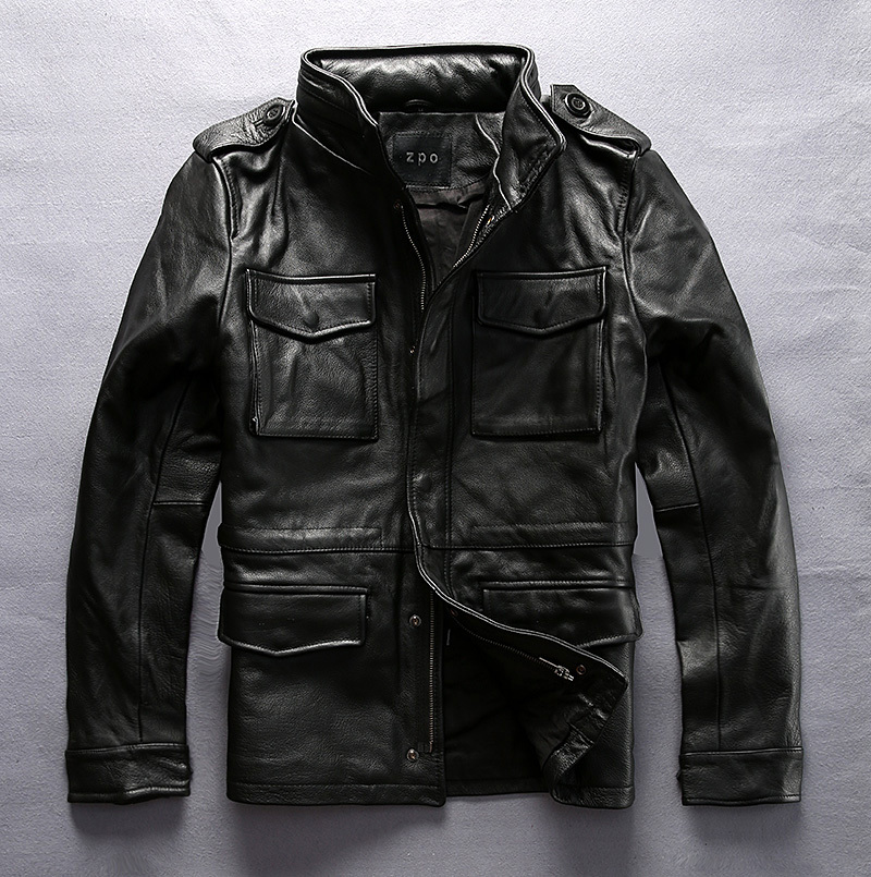 Factory New Men Black Genuine Cow Leather Jacket Casual Long Style M65 Multi-pocket Cowskin Jackets Winter Russia Coats
Factory New Men Black Genuine Cow Leather Jacket Casual Long Style M65 Multi-pocket Cowskin Jackets Winter Russia Coats