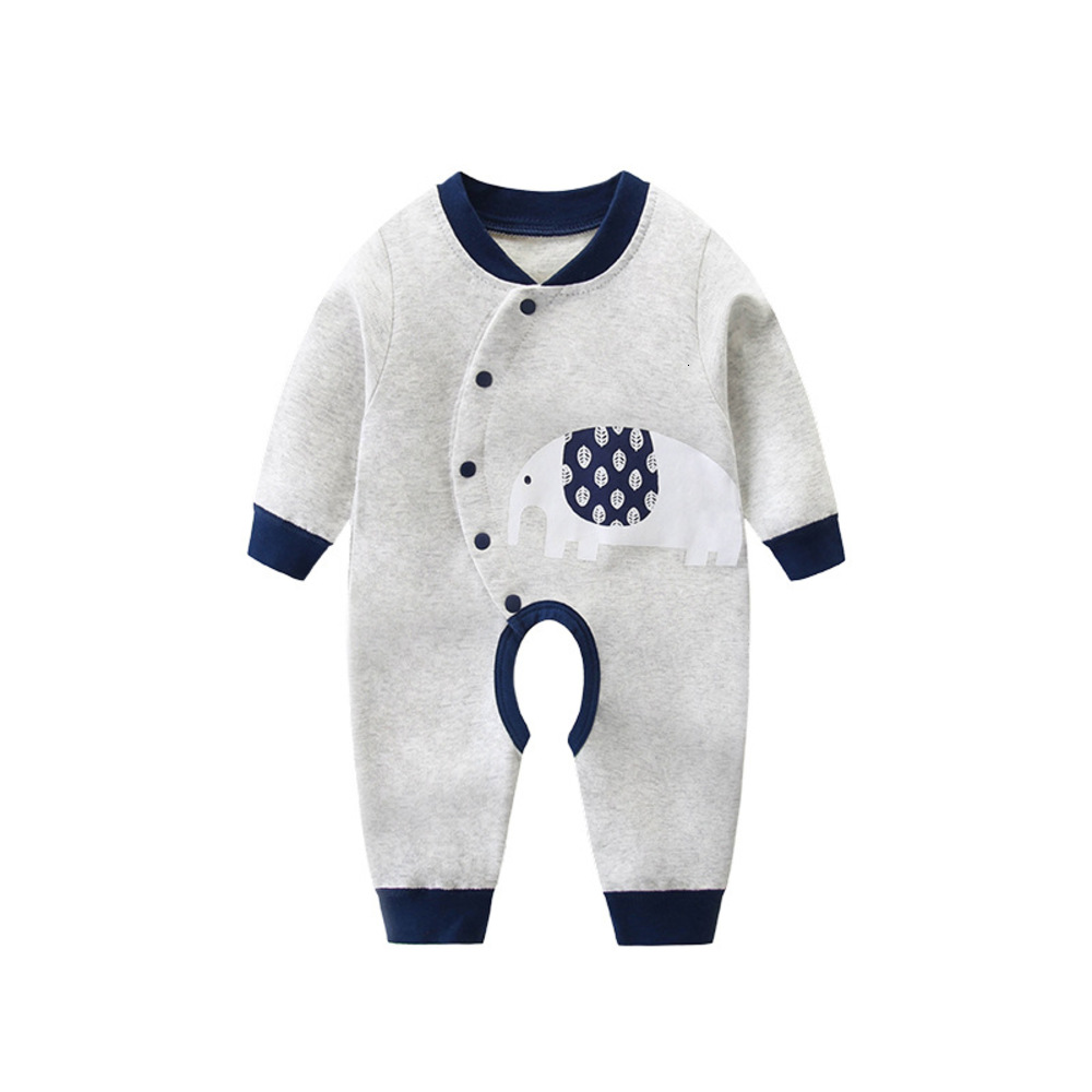 Chaoting Prince's summer cotton cute open file baby's creeping clothes, White