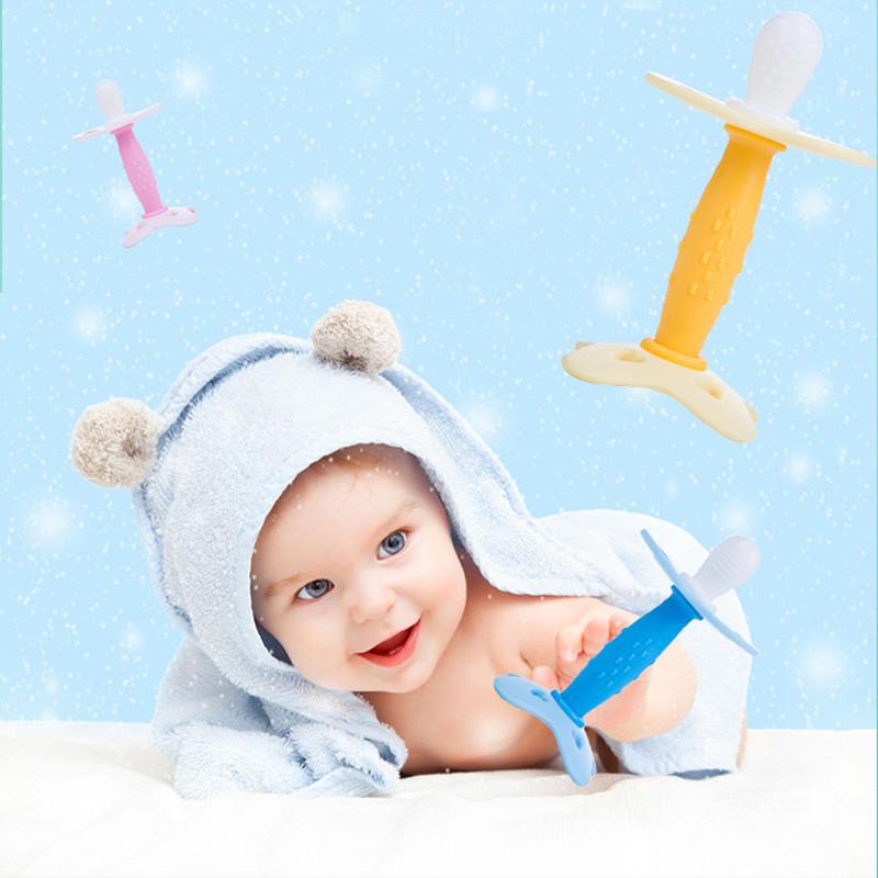 Pacifiers# Baby Nimbler Pacifier Stick For Food-grade Safe BPA Free Silicone Infant Holder Nipples Soother Tooth Grinder