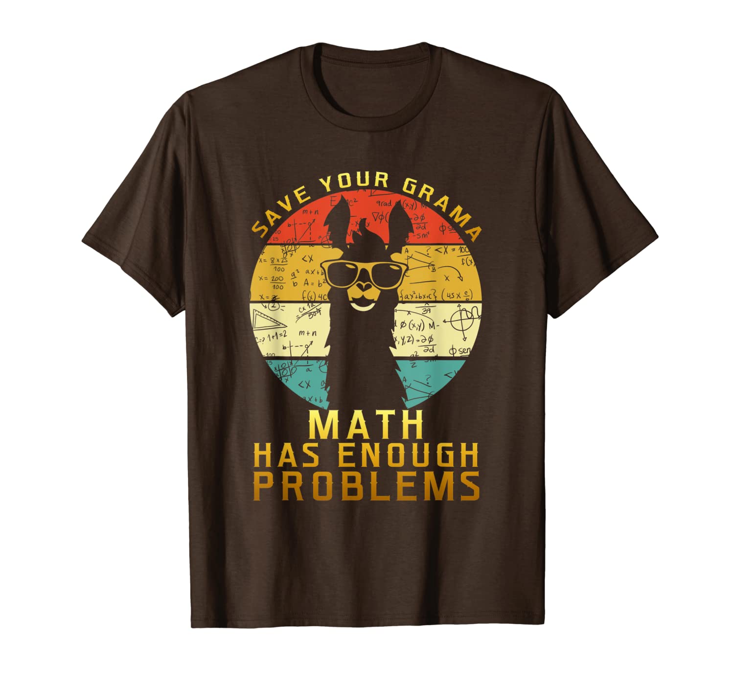 save your drama math has enough problems llama teacher funny t-shirt, White;black
save your drama math has enough problems llama teacher funny t-shirt, White;black