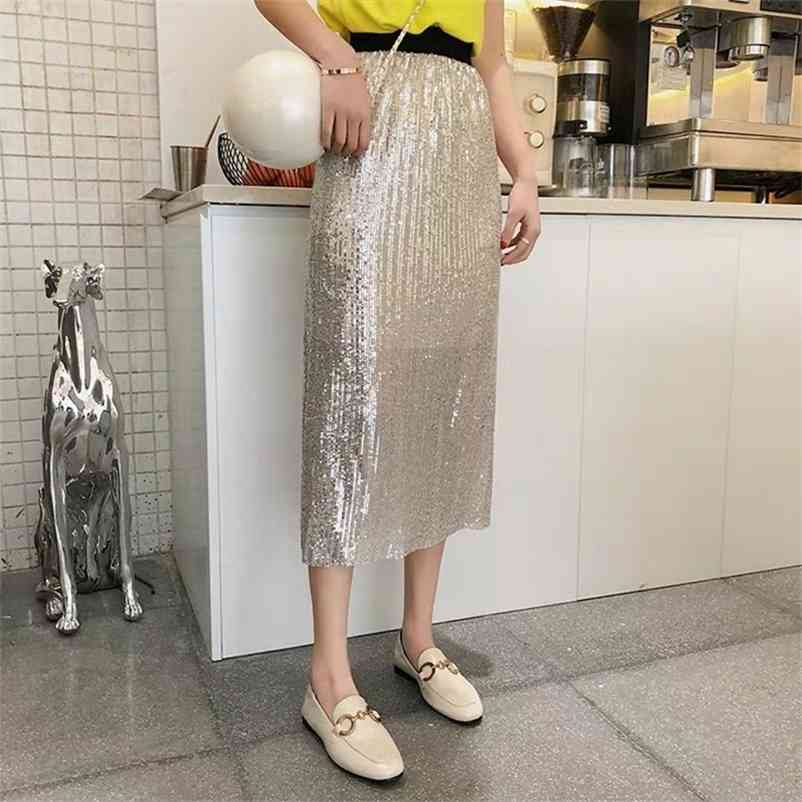 High Waist Women Midi Skirts Vintage Sequined Female Bodycon Party Elegant Ladies Chic Slim Bottoms 210519, Sliver
High Waist Women Midi Skirts Vintage Sequined Female Bodycon Party Elegant Ladies Chic Slim Bottoms 210519, Sliver