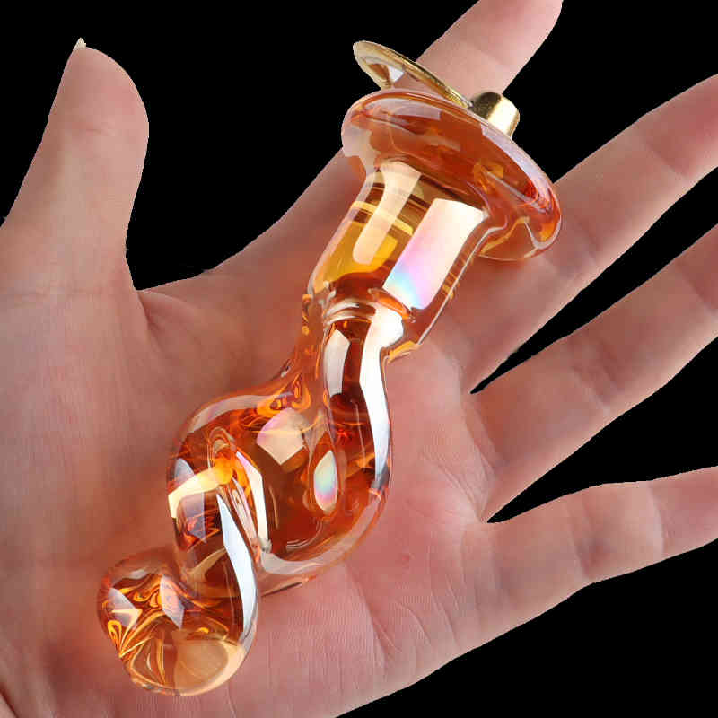 Crystal Penis Anal Homme Femme Jouets Sexe Jouets Verre Masturbateur Masturbator Prostate Massager Anus Stimulateur d'expansion Stimulateur à bas