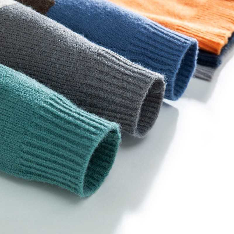 SFABL Oversize Sweater Men Streetwear Fashion Patchwork Hip Hop Autumn Winter Pullovers O-neck Casual Men's Sweaters Striped 210818