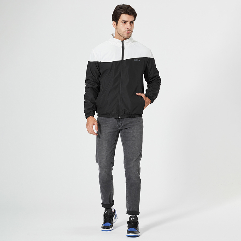 Men's Jacket Round Neck Long Sleeve Zipper Casual Loose Solid Contrasting Color Trend All-match Coat Thin Style Men's Fall/Winter Essential Clothing, Gray 
Men's Jacket Round Neck Long Sleeve Zipper Casual Loose Solid Contrasting Color Trend All-match Coat Thin Style Men's Fall/Winter Essential Clothing, Gray