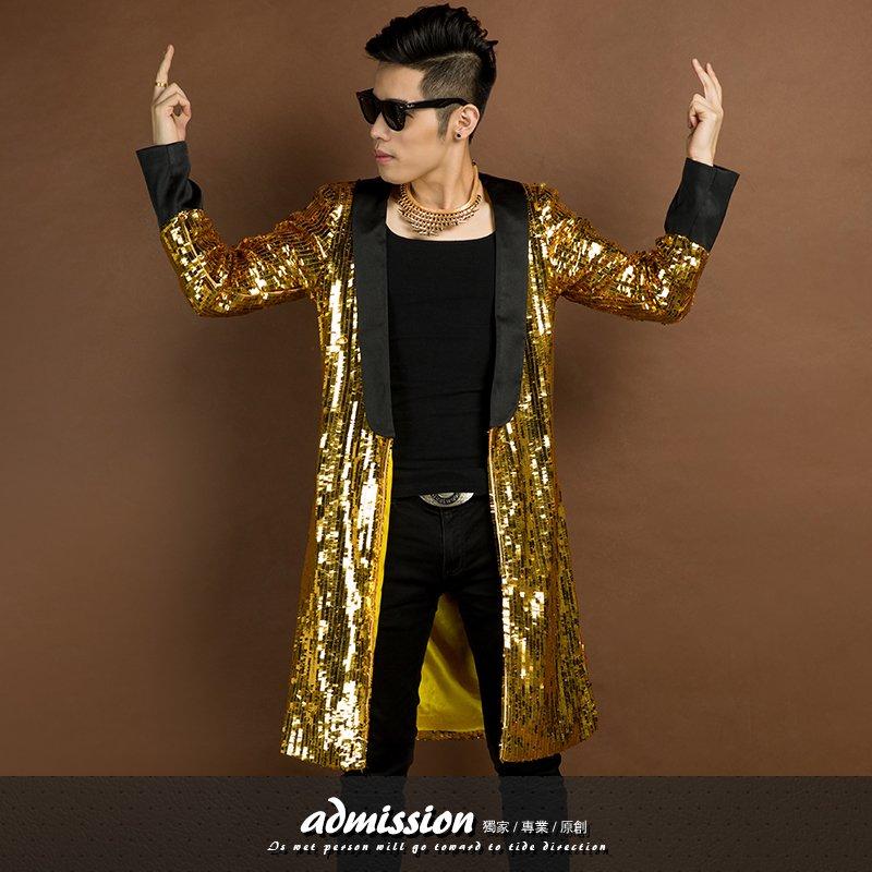Men' Suits & Blazers -XL!Night Show Male Singer Sequined Overcoat Performance Clothing Atmosphere Star Style Nightclub Stage Menswear Jack, Gold
Men' Suits & Blazers -XL!Night Show Male Singer Sequined Overcoat Performance Clothing Atmosphere Star Style Nightclub Stage Menswear Jack, Gold