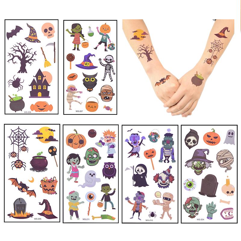 6/12pcs Cartoon Tattoo Sticker Fake Pumpkin Witch Ghost Temporary For Festival Party Halloween Decor Supplies Decoration
6/12pcs Cartoon Tattoo Sticker Fake Pumpkin Witch Ghost Temporary For Festival Party Halloween Decor Supplies Decoration