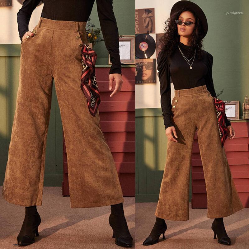 Women' Pants & Capris Vintage Women Wide Leg Elastic High Waist Corduroy Button Pocket Trousers Ladies Plain Loose Baggy Casual, Brown
Women' Pants & Capris Vintage Women Wide Leg Elastic High Waist Corduroy Button Pocket Trousers Ladies Plain Loose Baggy Casual, Brown