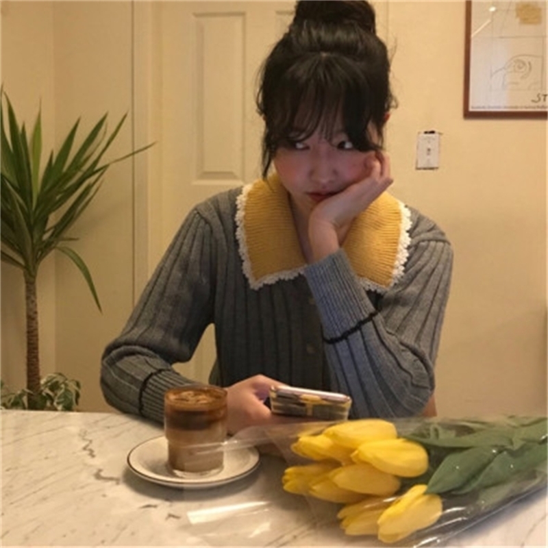 Long-sleeved knitted cardigan women' spring Korean style detachable stand-up collar sweet and cute wool 210520, Sky blue
Long-sleeved knitted cardigan women' spring Korean style detachable stand-up collar sweet and cute wool 210520, Sky blue