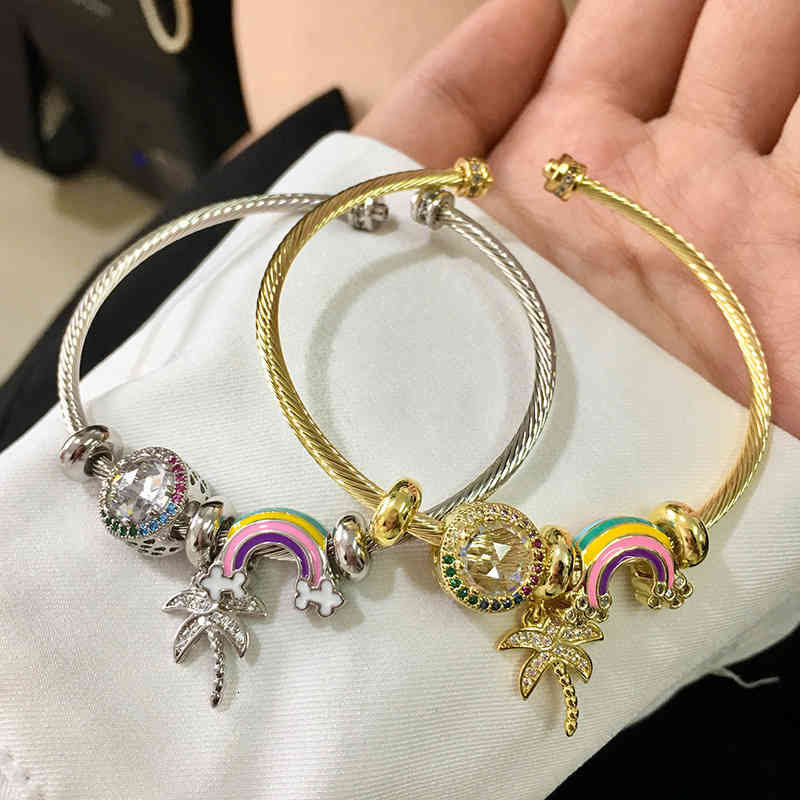 Charm Bracelets 56 Accessories Dream Neon Summer Glazed Stone Beaded Women's Bracelet