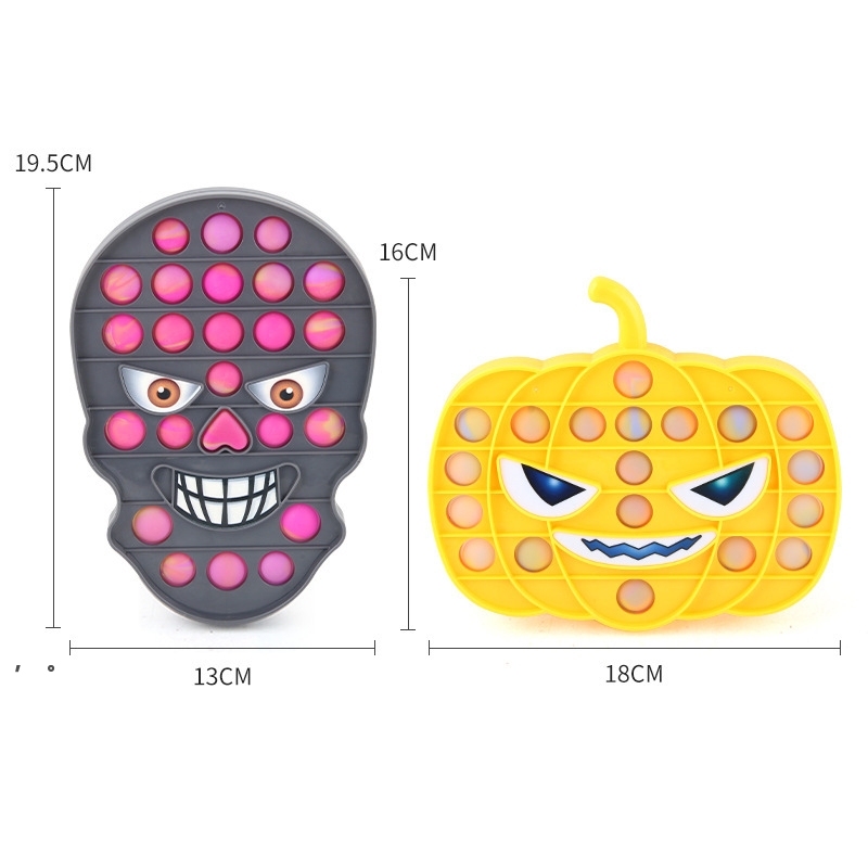Party Favor Halloween Theme Push Bubble Pumpkin Skull Fidget Toys Anti Stress Squishy Board Decompression Toy OWD8964
Party Favor Halloween Theme Push Bubble Pumpkin Skull Fidget Toys Anti Stress Squishy Board Decompression Toy OWD8964