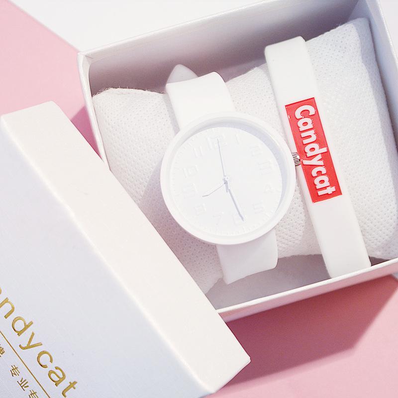 Wristwatches Watch Bracelet Ladies Fashion Clock For Women Jelly Color Cute Student Girl's Watches Horloges Mannen Hodinky, White pink
Wristwatches Watch Bracelet Ladies Fashion Clock For Women Jelly Color Cute Student Girl's Watches Horloges Mannen Hodinky, White pink