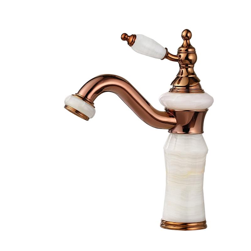 European Style Faucet Basin And Cold Sapphire All Copper Golden Washbasin Kitchen Bathroom Sink Faucets