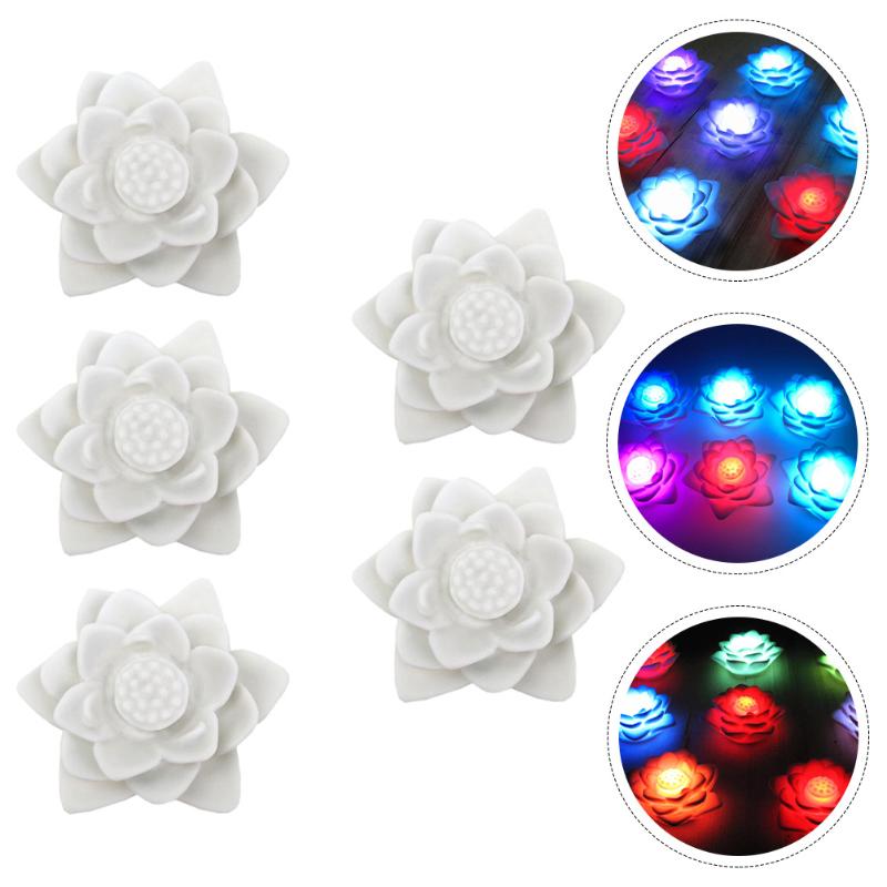 Decorative Flowers & Wreaths 5 Pcs Desktop Lotus Modelling Night Lamp LED Decor Temple
Decorative Flowers & Wreaths 5 Pcs Desktop Lotus Modelling Night Lamp LED Decor Temple