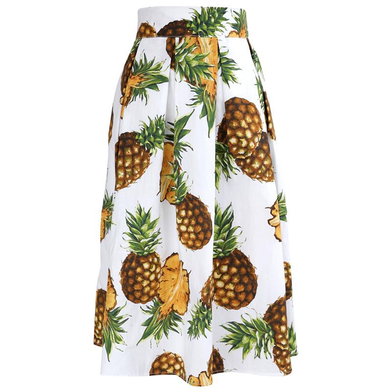 Skirts Customized Women's Pink Black White Navy Pineapple Printed Pleated Knee-Length Skirt Plus Size Saia Femininas
Skirts Customized Women's Pink Black White Navy Pineapple Printed Pleated Knee-Length Skirt Plus Size Saia Femininas