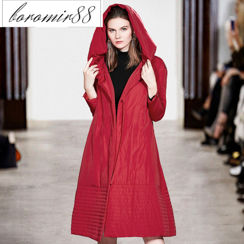 New fashion solid color winter dress women's concealed buckle long sleeve thickened down jacket hooded lace up bow coat, Red
New fashion solid color winter dress women's concealed buckle long sleeve thickened down jacket hooded lace up bow coat, Red