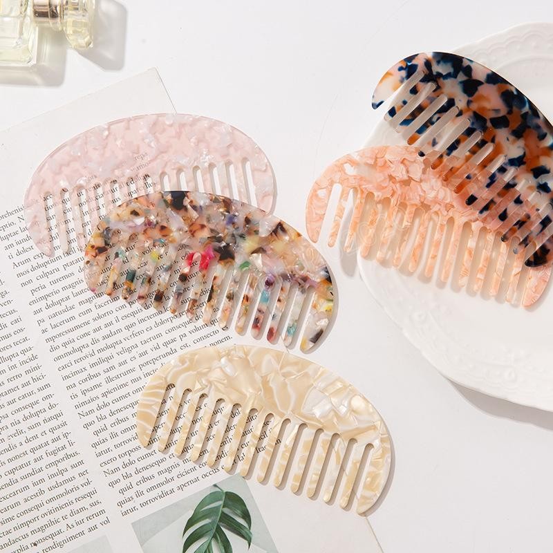 Korean Tortoise Shell Acetate Hair Combs Hairdressing Comb Brush For Women Girls Hair Styling Tool