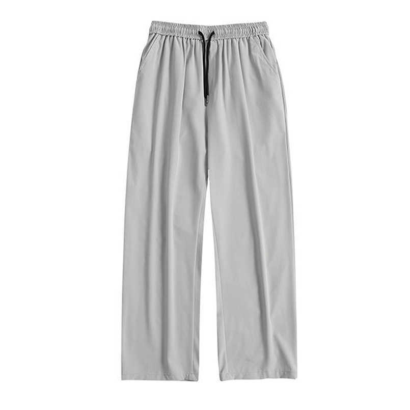 Oversize Men's Wide Leg Pants Thin Baggy Tracksuit Menswear Plus Size Harajuku Male Korean Straight Trouser Spring 211119