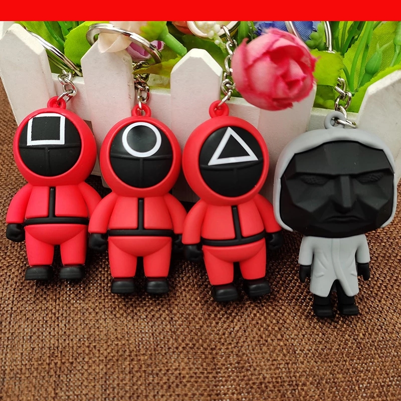 3D Squid Game Figures Mask Keychain Charms Accessories Round Six Cosplay Keychains for Ladies Women Men Kids Key Chain Toys Gift, Silver
3D Squid Game Figures Mask Keychain Charms Accessories Round Six Cosplay Keychains for Ladies Women Men Kids Key Chain Toys Gift, Silver