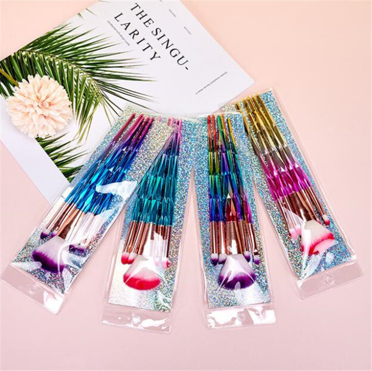 5 PCS Makeup Brushes Set Foundation Blending Powder Eyeshadow Contour Concealer Blush Wool Fiber Cosmetic Tool Juego De 5 Brochas De Maquillaje Make-u