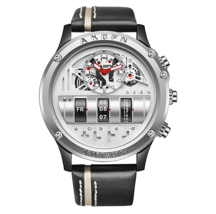 AKDPBN Unique Personality Quartz Watches Domic Big Dial High Quality Leather Stap Mens Watch Creative Hollow Design Luminous Calendar Male W, Slivery;brown
AKDPBN Unique Personality Quartz Watches Domic Big Dial High Quality Leather Stap Mens Watch Creative Hollow Design Luminous Calendar Male W, Slivery;brown