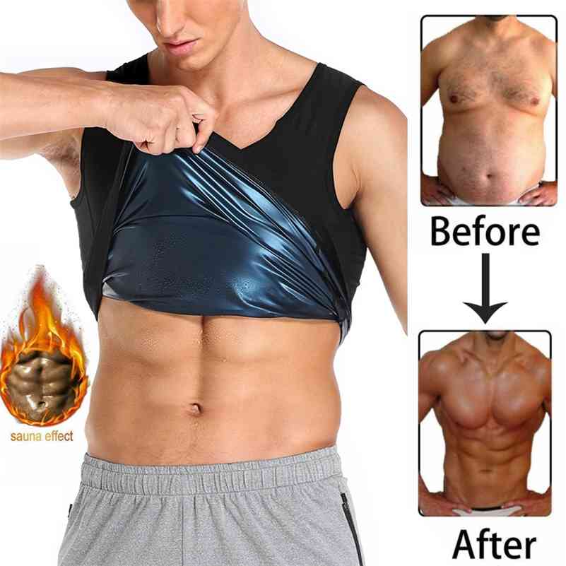 Men Polymer Sweat Sauna Shaper Vest Body Shaper Waist Trainer Slimming Women Tank Top Workout Shirt Weight Loss Body Shapewear 210408 от DHgate WW