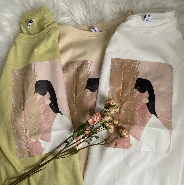Toppies Summer graphic tees fashion character printing t-shirts summer tops woman short sleeve white t-shirts korean clothings 210406