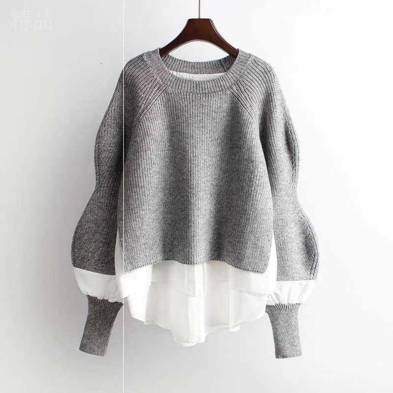 women's sweaters autumn and winter women's pullover sweater stitching shirt fake two-piece western style knitted trend mja2, White;black
women's sweaters autumn and winter women's pullover sweater stitching shirt fake two-piece western style knitted trend mja2, White;black