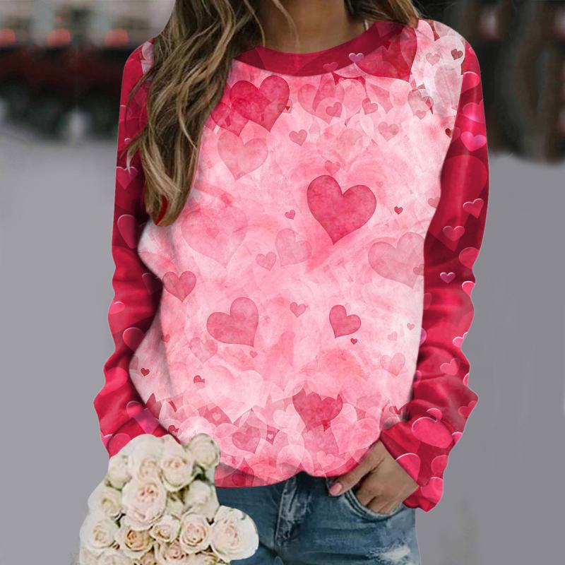 Women's Hoodies & Sweatshirts Heart Print Valentine's Day Women Long Sleeve Top Autumn O-neck Sweatshirt Casual Female Loose Fashion Pullove, Black
Women's Hoodies & Sweatshirts Heart Print Valentine's Day Women Long Sleeve Top Autumn O-neck Sweatshirt Casual Female Loose Fashion Pullove, Black
