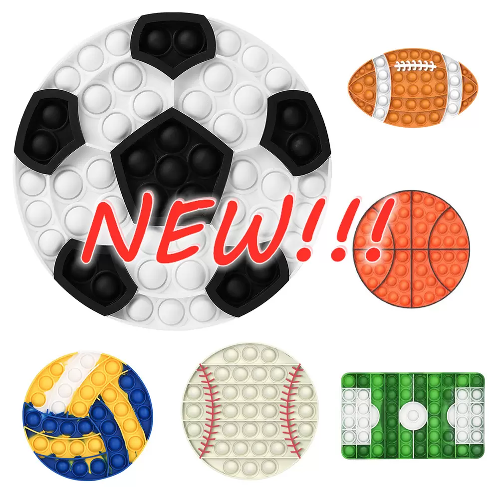 New Sport Football Basketball Bubble Fidget Toys Autism Stress Reliever Toys for Kids Simple Dimple Silicone Relax Game Toys
New Sport Football Basketball Bubble Fidget Toys Autism Stress Reliever Toys for Kids Simple Dimple Silicone Relax Game Toys