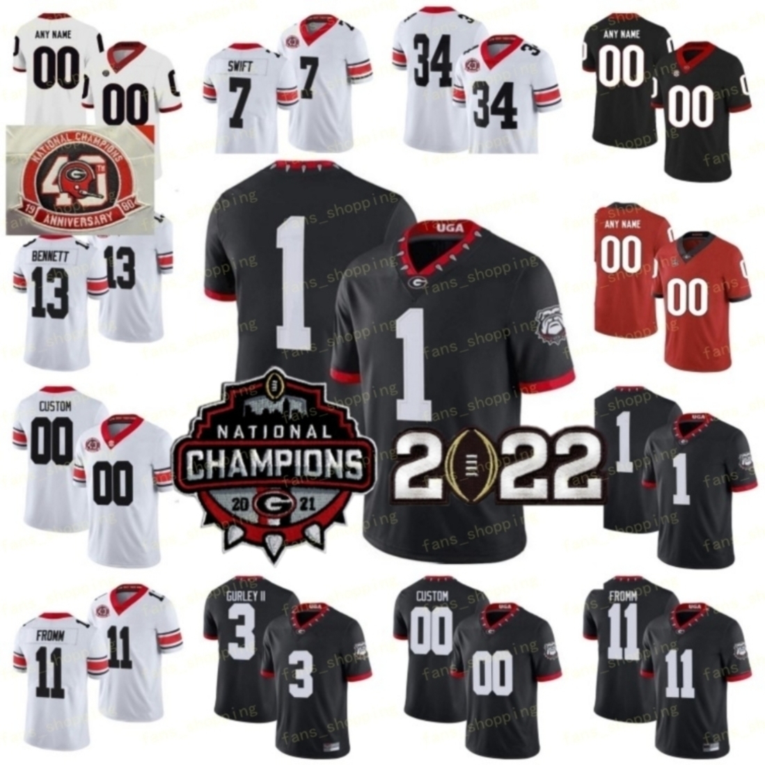 2021 Champions Georgia Bulldogs Football Jersey Stetson Bennett IV JT Daniels Kendall Milton Zamir White Brock Bowers Ladd McConkey J. Davis James Cook Kelee Ringo, As
2021 Champions Georgia Bulldogs Football Jersey Stetson Bennett IV JT Daniels Kendall Milton Zamir White Brock Bowers Ladd McConkey J. Davis James Cook Kelee Ringo, As