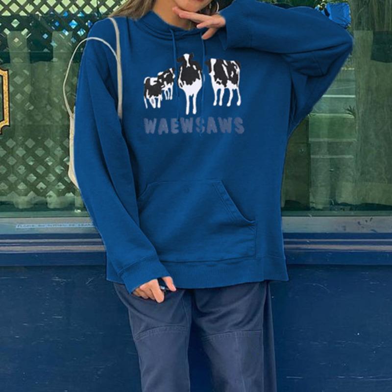 Women's Hoodies & Sweatshirts Streetwear Women Solid 2021 Cow Letter Printing Loose Pullover Long Sleeve Blue Sweatshirt Casual, Black
Women's Hoodies & Sweatshirts Streetwear Women Solid 2021 Cow Letter Printing Loose Pullover Long Sleeve Blue Sweatshirt Casual, Black