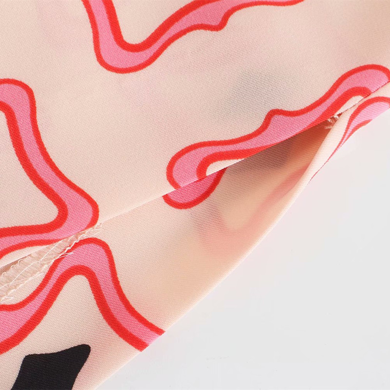 Casual Women O Neck Straight Dress Spring-autumn Fashion Ladies Chinese Style Printed Hollow Out 210515