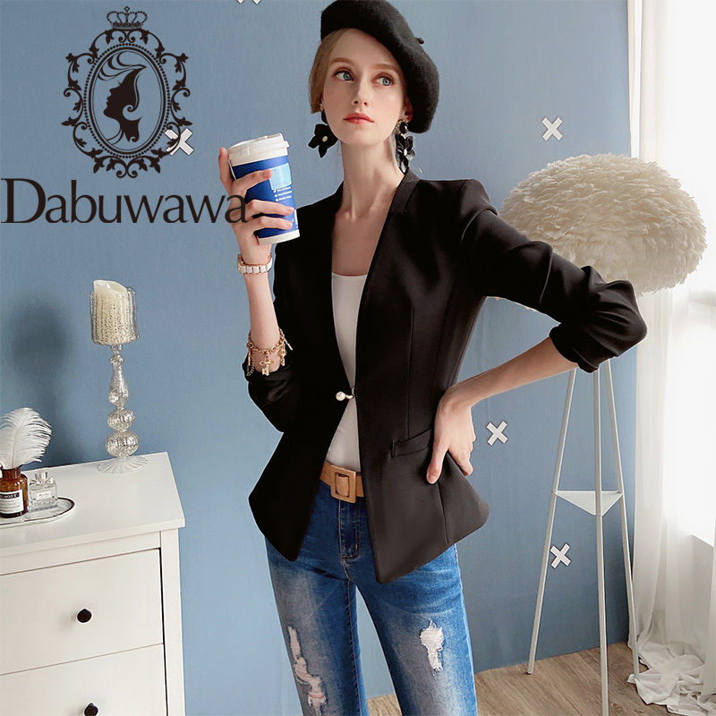 Dabuwawa Single Pearl Button Beaded Blazer Women Slim Fit Long Sleeve Elegant Blazers Jackets Coats Office Lady DN1AJK007 210520, Black
Dabuwawa Single Pearl Button Beaded Blazer Women Slim Fit Long Sleeve Elegant Blazers Jackets Coats Office Lady DN1AJK007 210520, Black