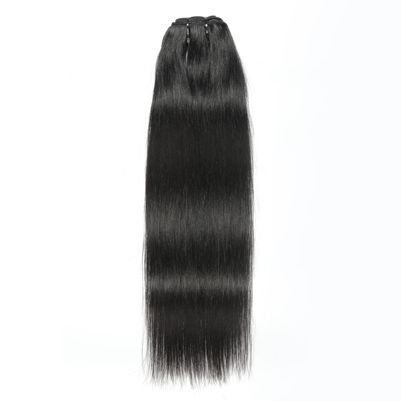Brazilian 100% Human Hair Clip In Hair Extensions Silky Straight Indian Raw Virgin Hair 8 Pieces/set