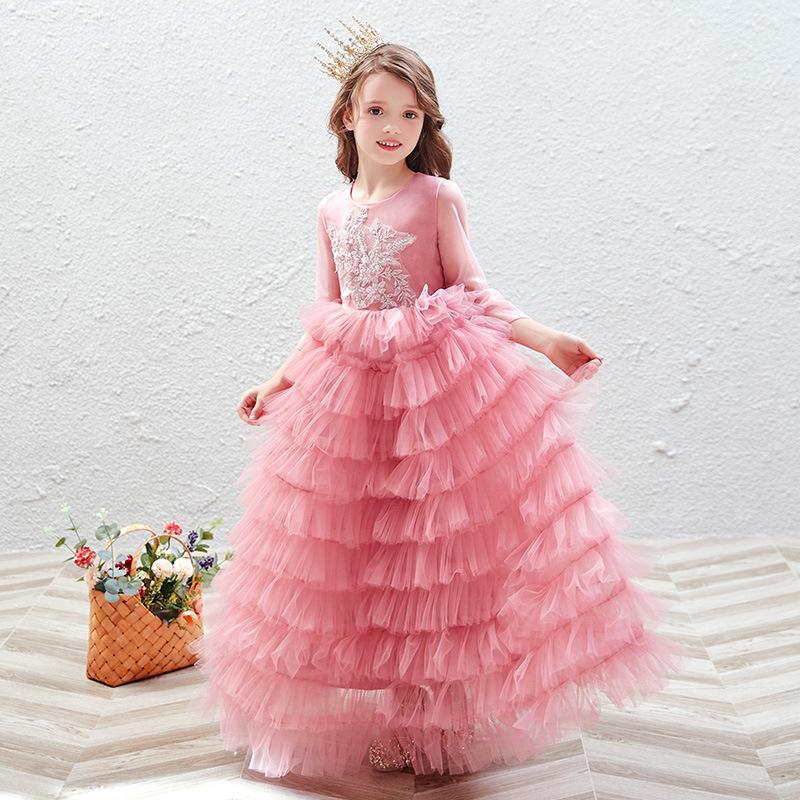 Girl's Dresses Princess Layered Tulle Wedding Flower Girls Dress Custom Made 3/4 Sleeves Lovely Birthday Long Pageant Zipper Cosplay Ball Go, Pink
Girl's Dresses Princess Layered Tulle Wedding Flower Girls Dress Custom Made 3/4 Sleeves Lovely Birthday Long Pageant Zipper Cosplay Ball Go, Pink