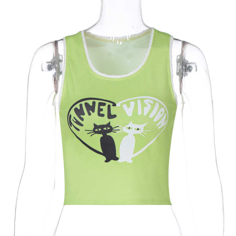 spring and summer women's tight navel vest fashion casual round neck sleeveless bottomcoat 210602