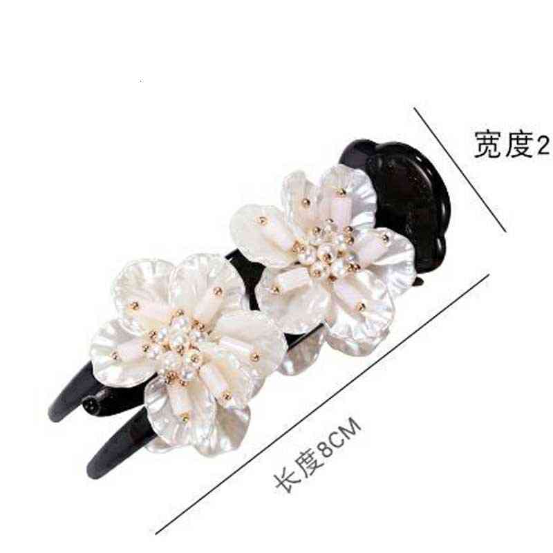 Hair Accessories Jewelry Ball Head Grab Clip Large Flower Horsetail Buckle pin Back of Korean Elegant Temperament dress Woman