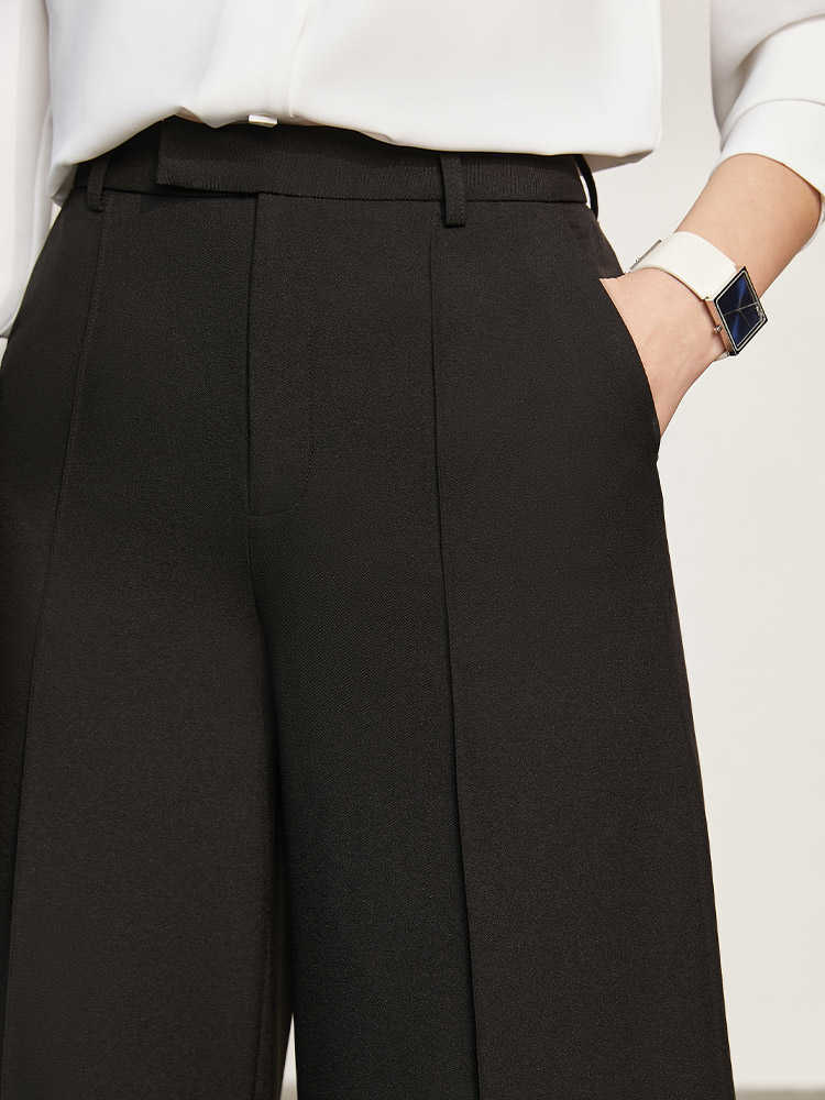 Minimalism Summer Women's Pants Offical Lady Solid High Waist Loose Female Trousers Causal Suit 12140279 210527