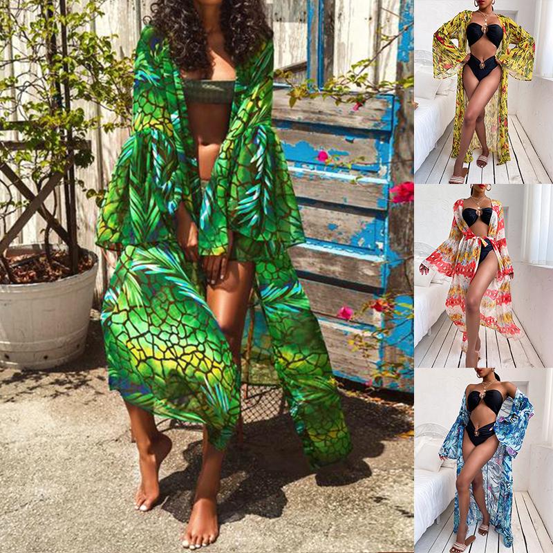 Sexy Boho Bikinis Beach Cover Up Summer Swimwear Full Sleeve Dresses Floral Pareo Cover-ups Banador De Mujer Women, Snh10026y1
Sexy Boho Bikinis Beach Cover Up Summer Swimwear Full Sleeve Dresses Floral Pareo Cover-ups Banador De Mujer Women, Snh10026y1