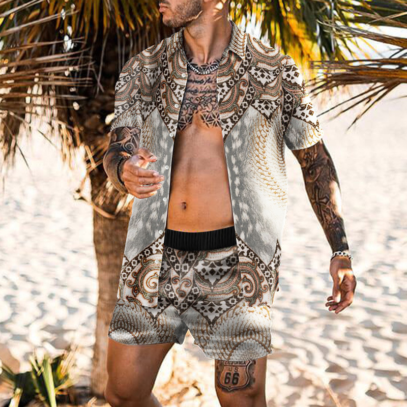 Men's T Shirt Men's Suit Single Breasted 3D Digital Printing Short Sleeved Beach Casual Wear Casual Suit, Customize
Men's T Shirt Men's Suit Single Breasted 3D Digital Printing Short Sleeved Beach Casual Wear Casual Suit, Customize