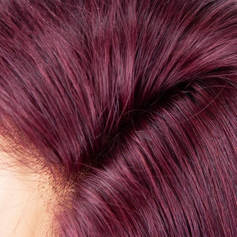 Short Bob Lace Front Synthetic Hair Wigs For Women Burgundy Color Preplucked With Babyhair Glueless Heat Resistant Daily/Cosplay