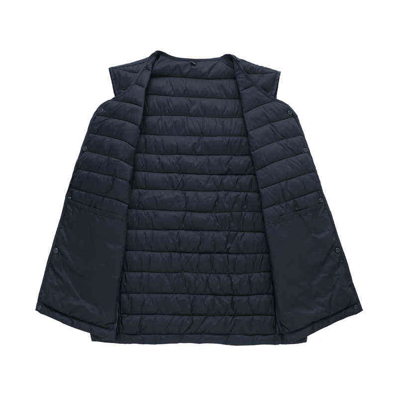 Spring autumn Men's Waistcoat Ultra Light Cotton Vest Men Without Collar Waterproof Sleeveless Warm Male Slim Clothes,B1992 211111