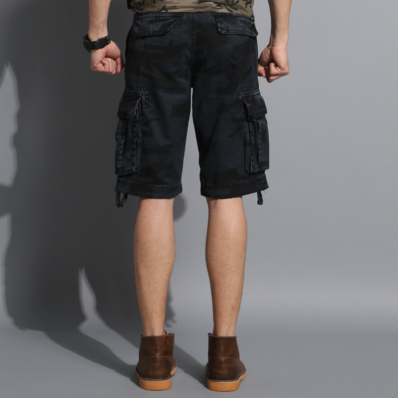Camouflage Shorts Male Military Clothing Style Army High Quality Mens Cargo Shorts Cotton Multi Pockets Breeches Bermuda Cargo 210518