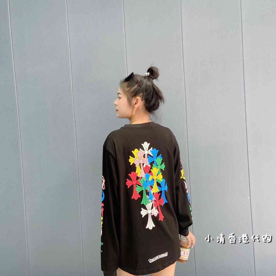 Trend Hearts Fashion Chrome Kong Crosin Hong Long Sleeve 2021 New Color Cross Group Letter Print T-shirt for Men and Women, White;black
Trend Hearts Fashion Chrome Kong Crosin Hong Long Sleeve 2021 New Color Cross Group Letter Print T-shirt for Men and Women, White;black