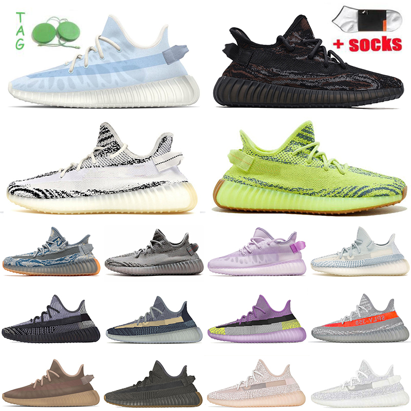 

2021 Kanye West Women Mens Yeezy Boost 350 V2 Running Shoes MX Oat Rock Zebra Bred Static Reflective Mono Clay Ice Mist Beluga Trainers Sneakers Yeezys Big Size US 13, D44 bred